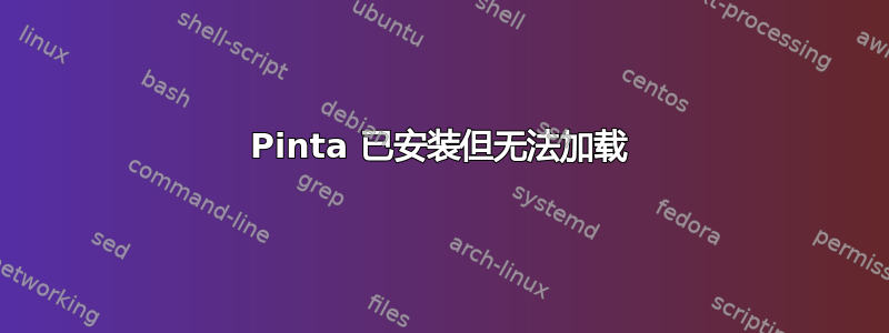 Pinta 已安装但无法加载