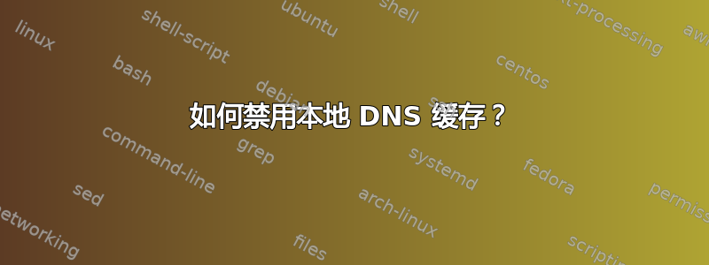 如何禁用本地 DNS 缓存？