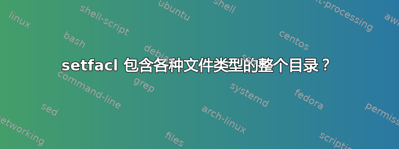 setfacl 包含各种文件类型的整个目录？