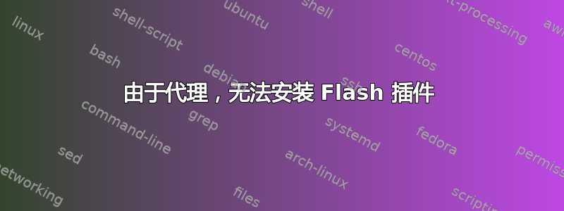 由于代理，无法安装 Flash 插件