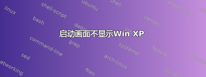 启动画面不显示Win XP