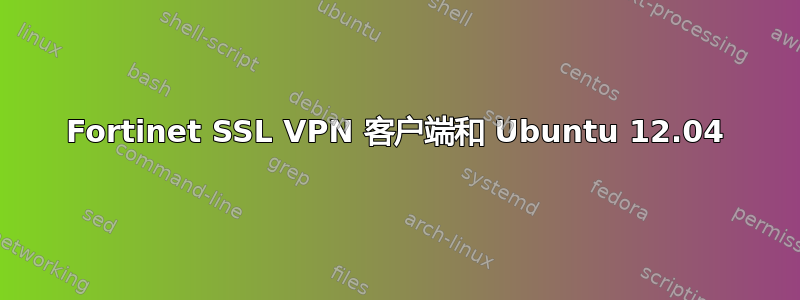 Fortinet SSL VPN 客户端和 Ubuntu 12.04