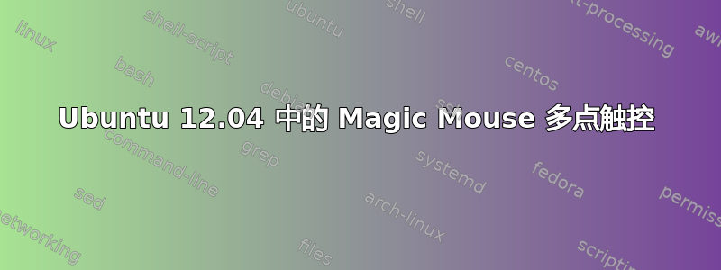 Ubuntu 12.04 中的 Magic Mouse 多点触控