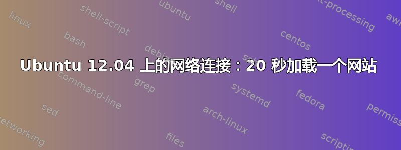 Ubuntu 12.04 上的网络连接：20 秒加载一个网站