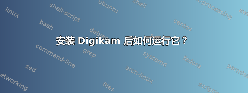 安装 Digikam 后如何运行它？