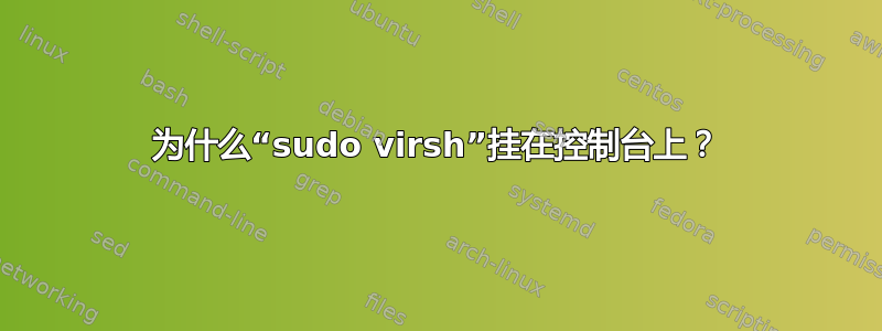 为什么“sudo virsh”挂在控制台上？