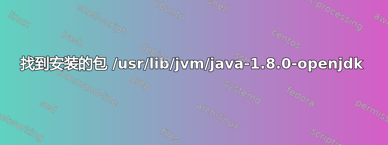 找到安装的包 /usr/lib/jvm/java-1.8.0-openjdk