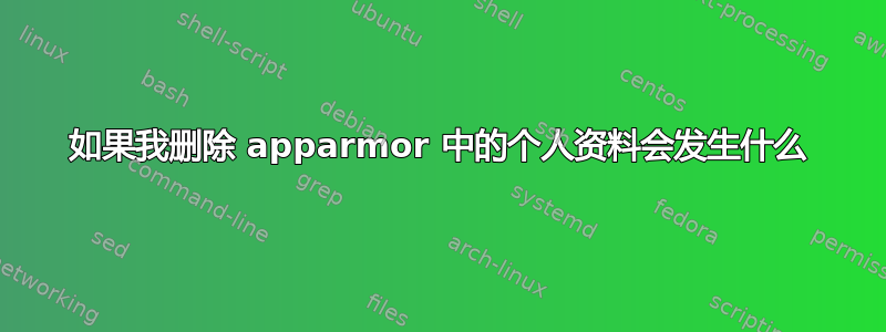 如果我删除 apparmor 中的个人资料会发生什么