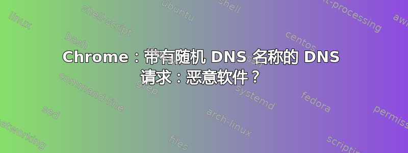 Chrome：带有随机 DNS 名称的 DNS 请求：恶意软件？