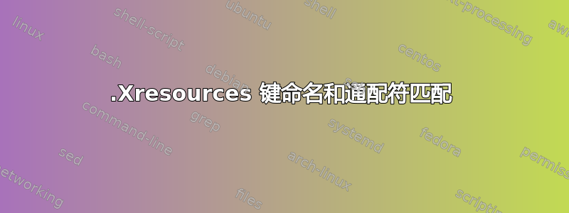 .Xresources 键命名和通配符匹配