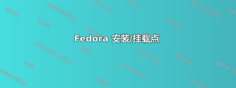 Fedora 安装/挂载点