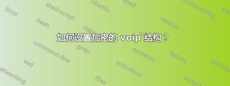 如何设置加密的 voip 结构？