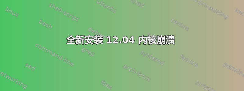 全新安装 12.04 内核崩溃