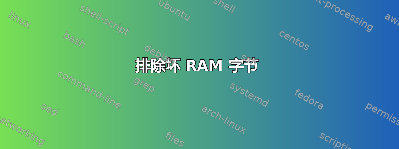 排除坏 RAM 字节