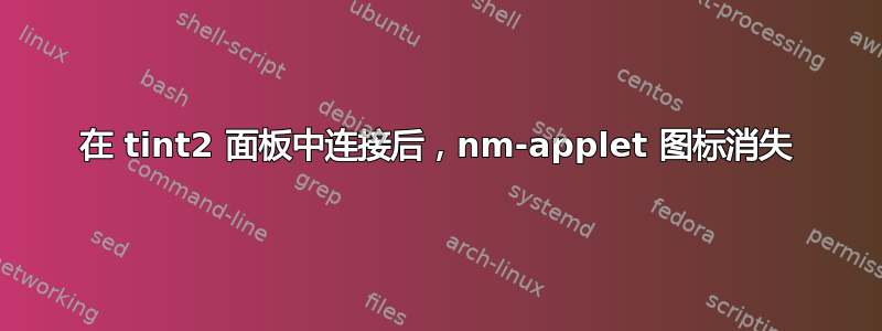 在 tint2 面板中连接后，nm-applet 图标消失