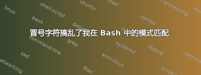 冒号字符搞乱了我在 Bash 中的模式匹配