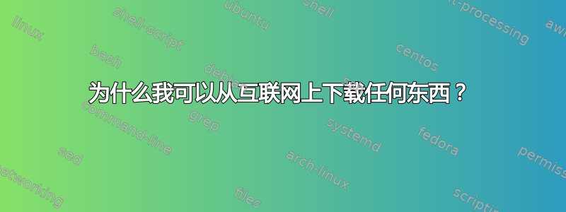 为什么我可以从互联网上下载任何东西？