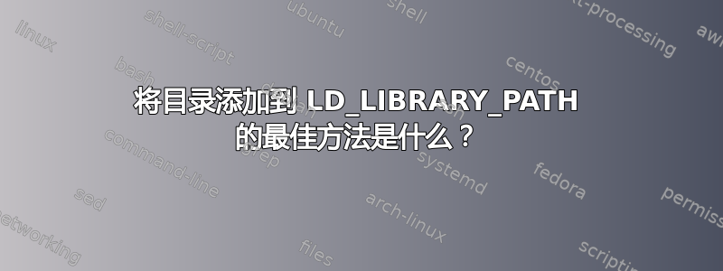 将目录添加到 LD_LIBRARY_PATH 的最佳方法是什么？