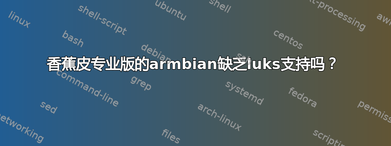 香蕉皮专业版的armbian缺乏luks支持吗？