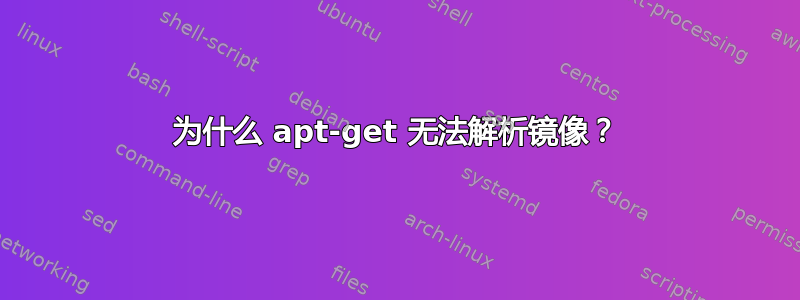 为什么 apt-get 无法解析镜像？