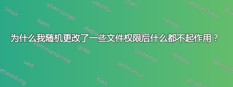 为什么我随机更改了一些文件权限后什么都不起作用？