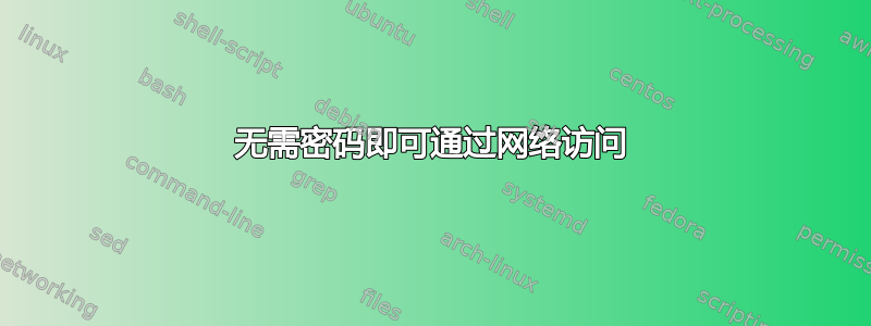 无需密码即可通过网络访问