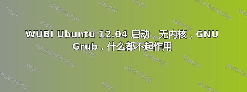 WUBI Ubuntu 12.04 启动，无内核，GNU Grub，什么都不起作用