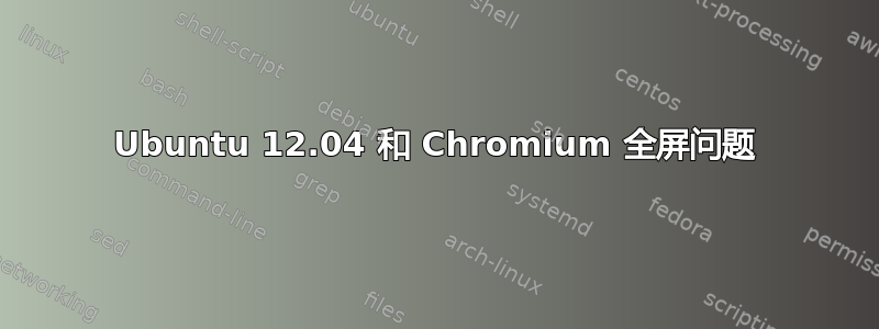 Ubuntu 12.04 和 Chromium 全屏问题