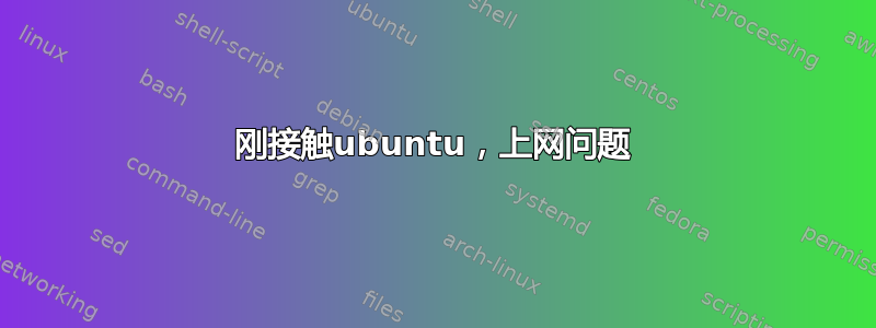 刚接触ubuntu，上网问题