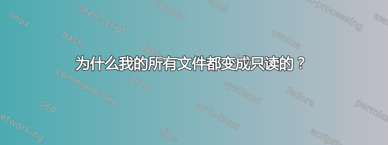 为什么我的所有文件都变成只读的？