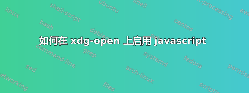 如何在 xdg-open 上启用 javascript