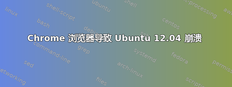 Chrome 浏览器导致 Ubuntu 12.04 崩溃