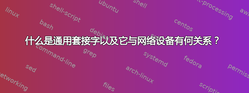 什么是通用套接字以及它与网络设备有何关系？