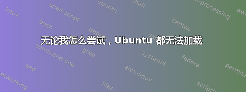 无论我怎么尝试，Ubuntu 都无法加载