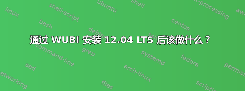 通过 WUBI 安装 12.04 LTS 后该做什么？