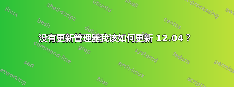 没有更新管理器我该如何更新 12.04？