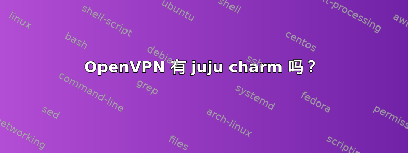 OpenVPN 有 juju charm 吗？