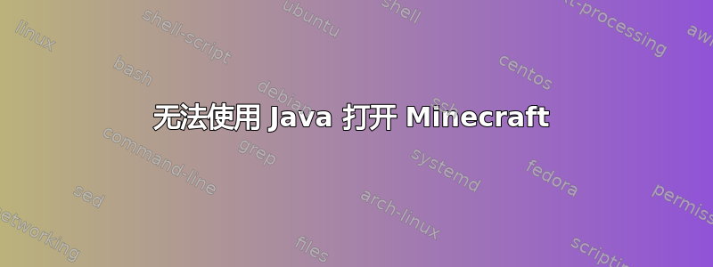 无法使用 Java 打开 Minecraft