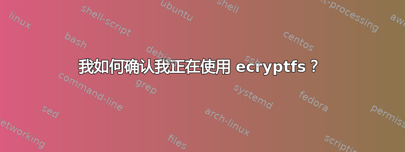 我如何确认我正在使用 ecryptfs？