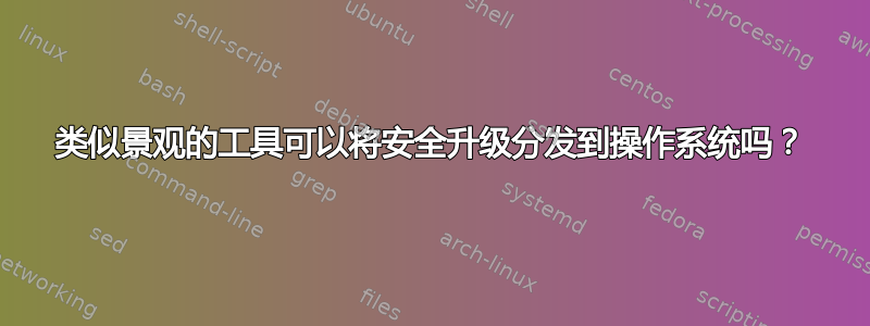 类似景观的工具可以将安全升级分发到操作系统吗？