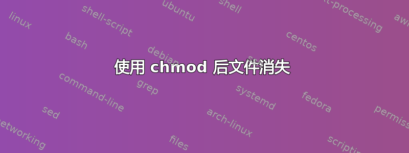 使用 chmod 后文件消失