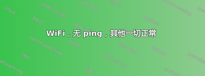 WiFi，无 ping，其他一切正常