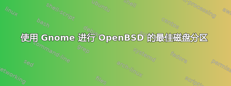 使用 Gnome 进行 OpenBSD 的最佳磁盘分区