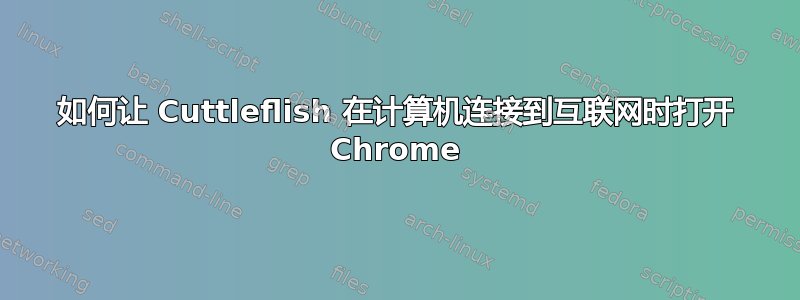 如何让 Cuttleflish 在计算机连接到互联网时打开 Chrome