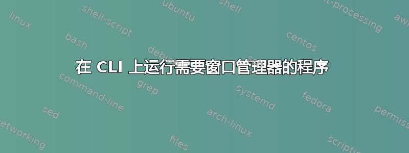 在 CLI 上运行需要窗口管理器的程序