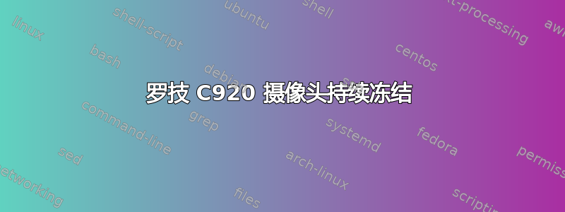 罗技 C920 摄像头持续冻结