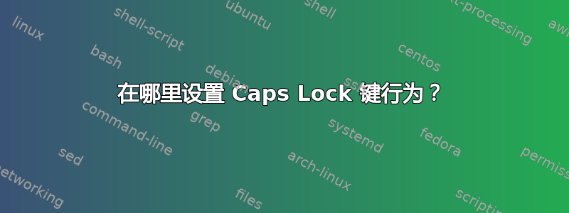 在哪里设置 Caps Lock 键行为？