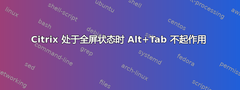 Citrix 处于全屏状态时 Alt+Tab 不起作用