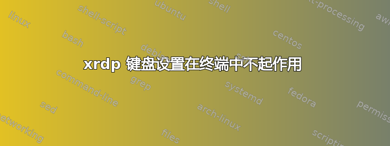 xrdp 键盘设置在终端中不起作用