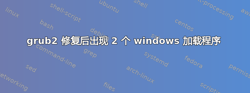 grub2 修复后出现 2 个 windows 加载程序